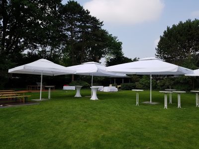 Sonnenschirm 5x5m weiss-( Volan ) - BECKERS Mietklüngel